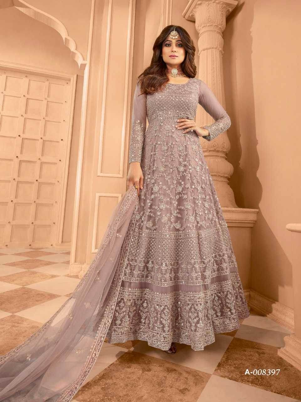 Japan Sartin Embroidery Anarkali Long Sequin Gown - MYLUXURY LANE ENTERPRISE